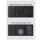 Tri-Fold Slim MagSafe Leather Wallet With Stand