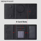 Tri-Fold Slim MagSafe Leather Wallet With Stand