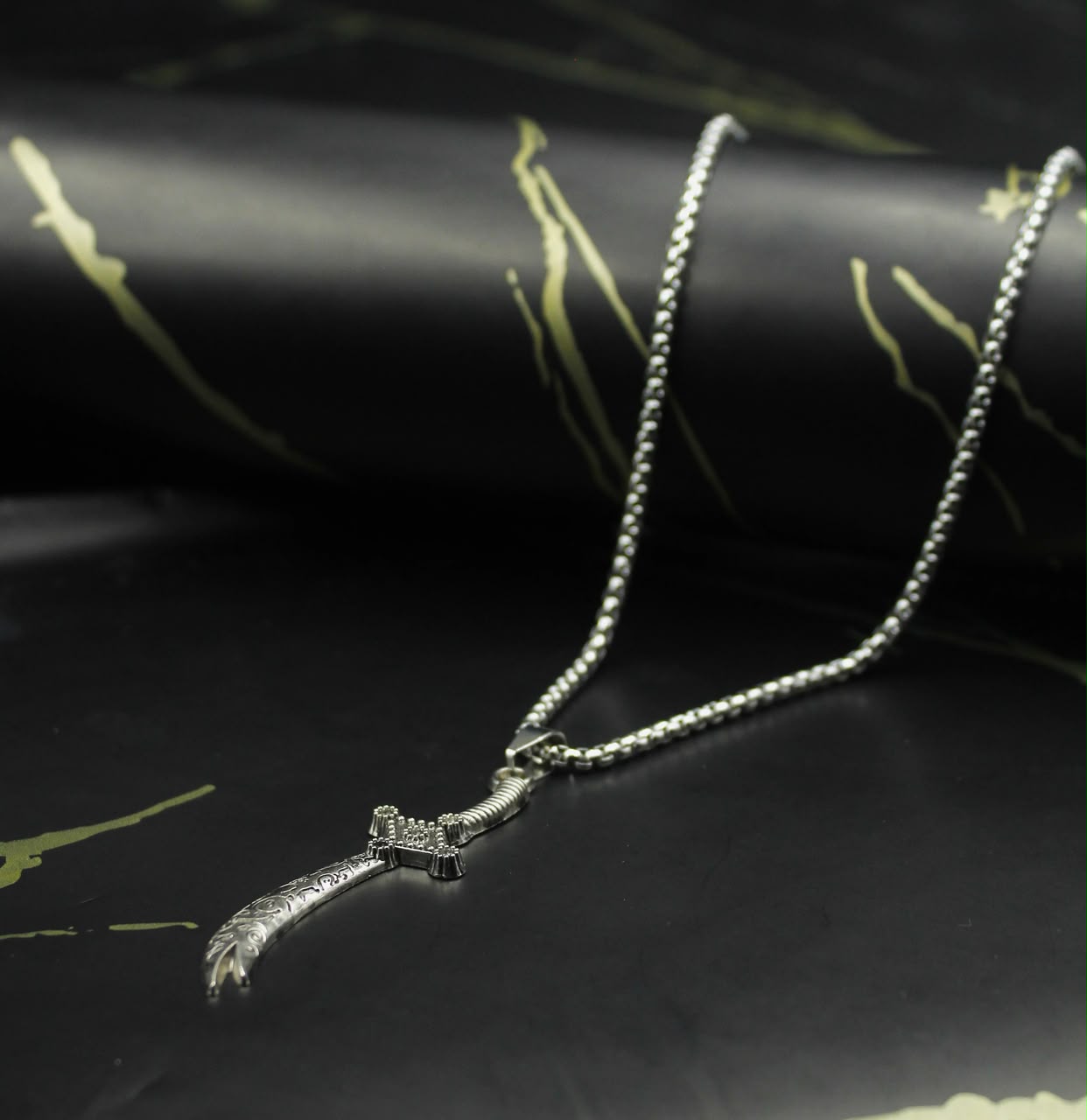 Premium Zulfiqar Sword Pendant Chain